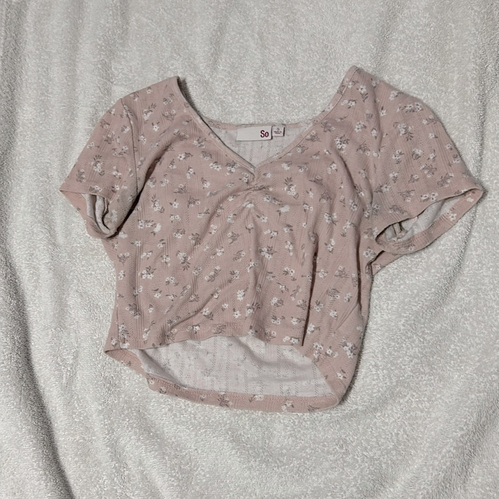 So | Pink Floral Crop Top in Small!